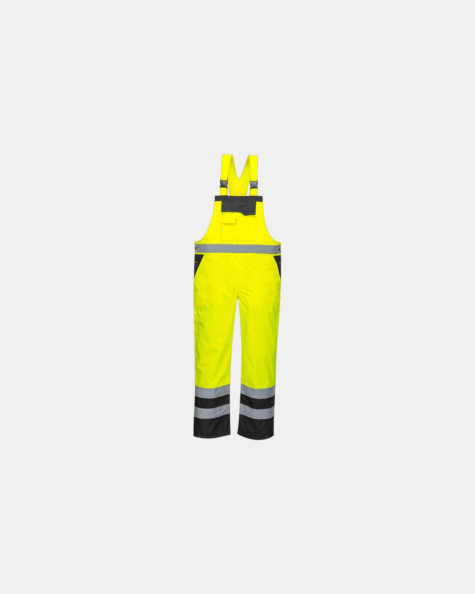 Ademende tweekleurige overall polyester om te personaliseren - Geel-Zwart